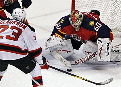 Jose Theodore earns his second career playoff shutout, with the first being when he played for Montreal. (US Presswire)