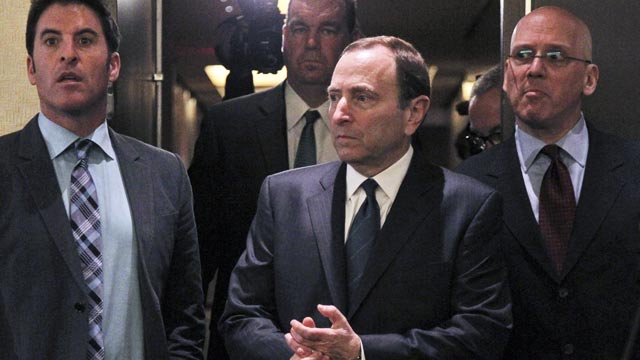 Commissioner Gary Bettman doesn't have much to say, but optimism abounds elsewhere. (AP)