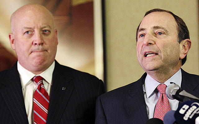 Gary Bettman (right) set a Jan. 11 deadline for a deal so the season can begin eight days later. (US Presswire)