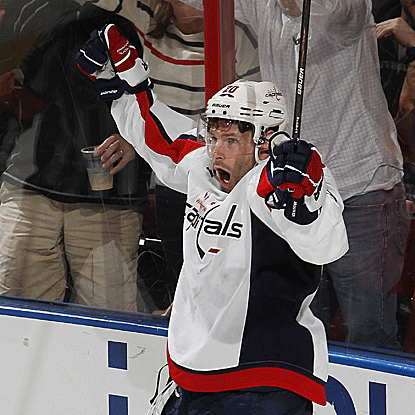Troy Brouwer scores just 32 seconds into overtime to lift the Capitals over the Panthers.  (Getty Images)