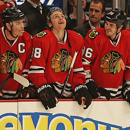The Blackhawks join the 2006-07 Ducks as the only teams to record at least one point in the first 16 games of a season.  (US Presswire)