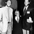 In this Oct. 20, 1980, file photo, John Wooden, center, former UCLA basketball coach, poses with UCLA alumni and pro basketball stars Bill Walton, left, and Kareem Abdul-Jabbar during a birthday party for Wooden in Los Angeles. Abdul-Jabbar was known as Lew Alcindor when he played for the Bruins in the 1960s.(AP Photo/File)
