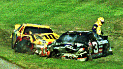 Ken Schrader was the first person to check on Dale Earnhardt's condition. (Getty Images)