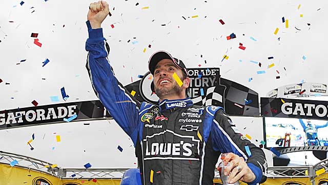 Johnson has the inside track to the Cup title after his win at Martinsville. (Getty Images)