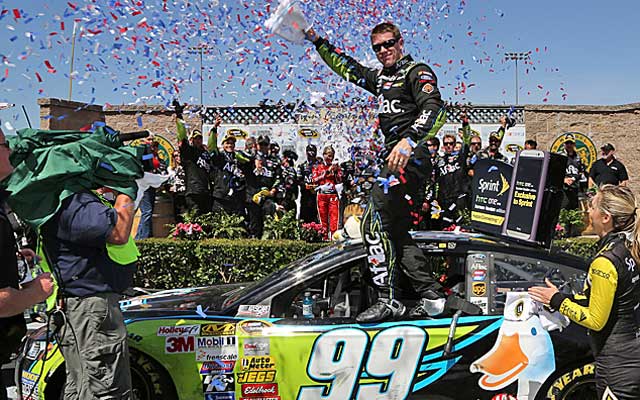 Carl Edwards locks in his place in the Chase with his second win of the season. (Getty Images)