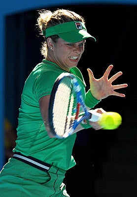 Kim Clijsters defeats Vera Zvonareva for the seventh time in 10 meetings and will replace her as No. 2 in the world rankings. (Getty Images)
