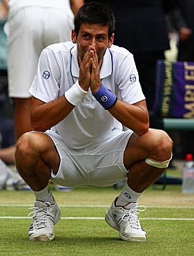 Djokovic takes a moment to let it all sink in. (Getty Images)