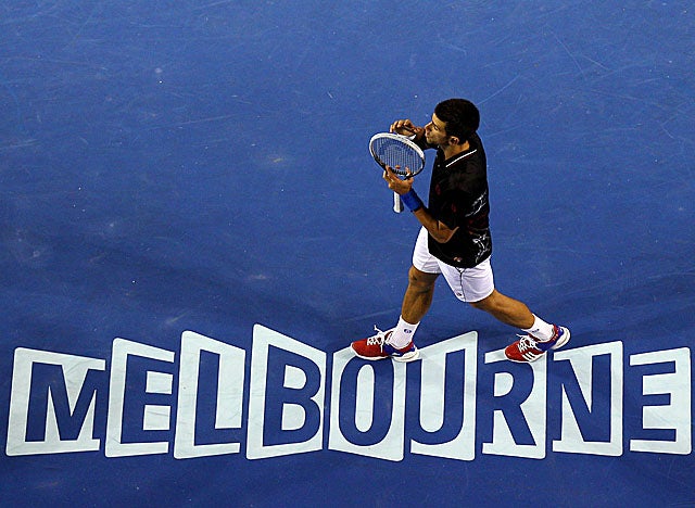 Djokovic defeats rival Nadal in a match lasting a record five hours, 53 minutes. (Getty Images)