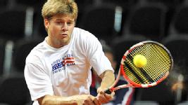 Ryan Harrison's practice pays off, beating Michael Lammer in straight sets in his Davis Cup debut.
