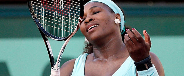 Williams, heavily favored to win a second French Open title, is out at Roland Garros. (AP)