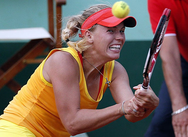 Wozniacki, who has dropped to No. 9 in the rankings, hasn't won a title yet this year. (Getty Images)