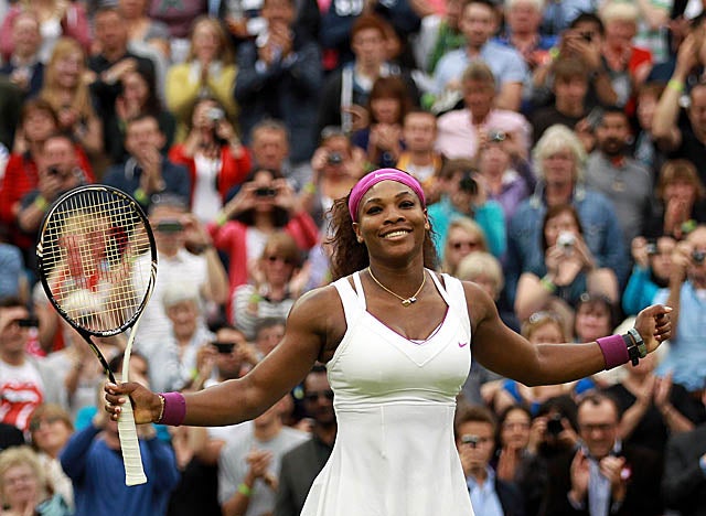 Williams upsets Kvitova in straight sets after surviving two three-set matches at Wimbledon. (Getty Images)