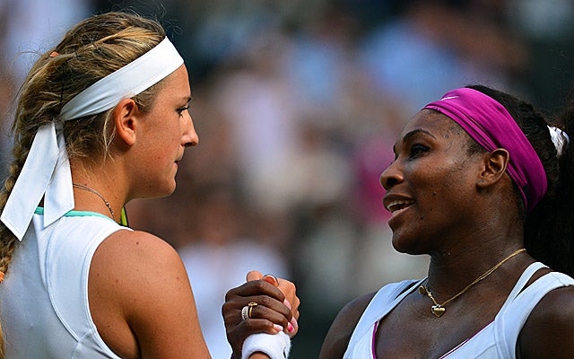 Williams last faced Azarenka on tour in the Wimbledon semis before winning the title. (Getty Images)