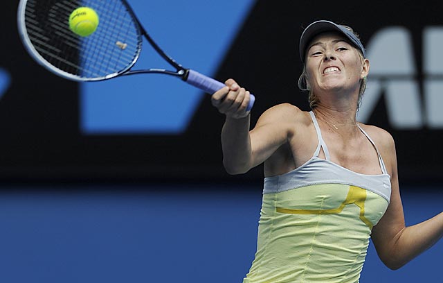 Maria Sharapova loses only 23 points in defeating Olga Puchkova in 55 minutes. (AP)