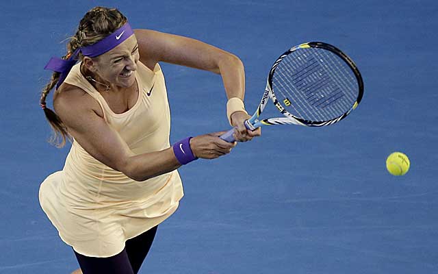 Victoria Azarenka defended her Australian Open title with a 4-6, 6-4, 6-3 win over Li Na. (AP)