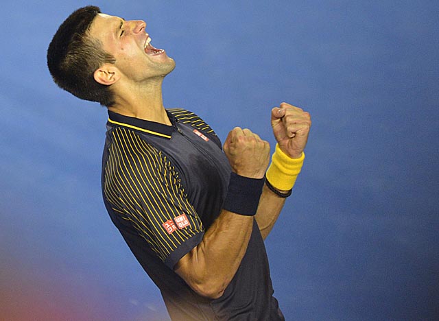 Djokovic captures his sixth Grand Slam title and his fourth at Melbourne Park. (Getty Images)