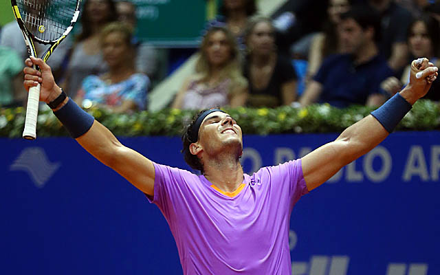 Nadal takes the title in Brazil for the second time, after winning the first in 2005. (AP)
