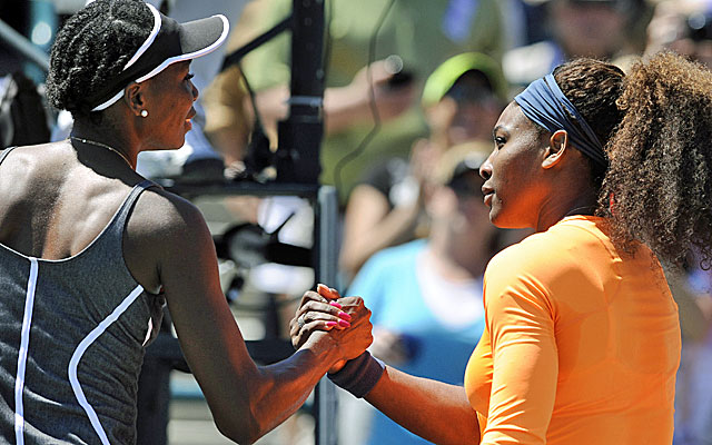 Serena Williams (right) routs Venus Williams 6-1, 6-2, the most one-sided match in the sisters' long rivalry. (AP)