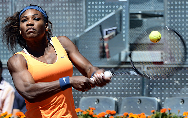 Williams ends Maria Sharapova's streak of reaching finals on red clay at eight. (Getty Images)