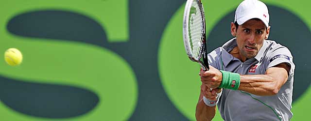 Novak Djokovic rips a backhand during his victory over Rafael Nadal. (USATSI)