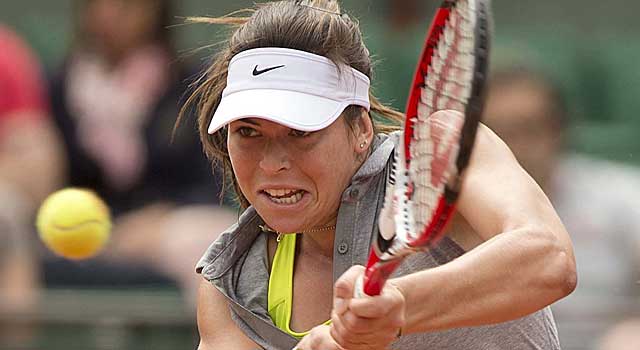 Ajla Tomljanovic rips a backhand on her way to upsetting Agnieszka Radwanska. (USATSI)