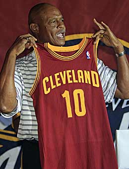 The Cavs present their new look, which is actually a throwback to their early years in the NBA. (AP)