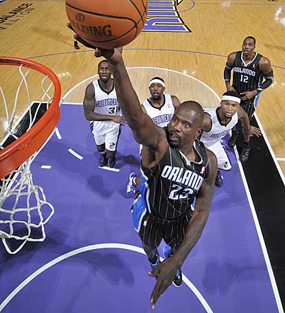 Orlando veteran Jason Richardson glides in for two of his team-high 22 points.  (Getty Images)
