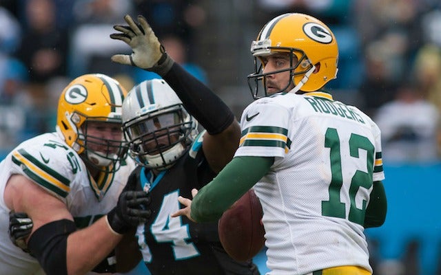 Aaron Rodgers says he threw a pick because he got scared. (USATSI)