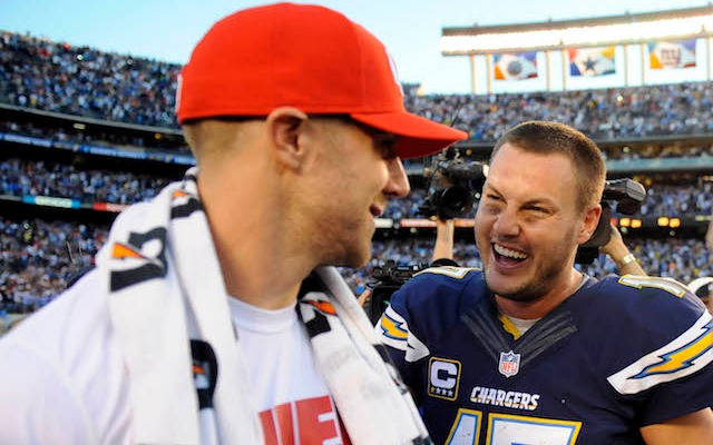Will Philip Rivers still be laughing after Sunday? (USATSI)