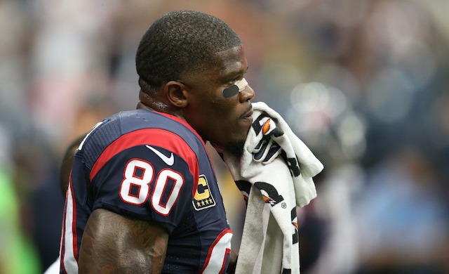 Houston Texans wide receiver Andre Johnson (80), Matt Schaub (8