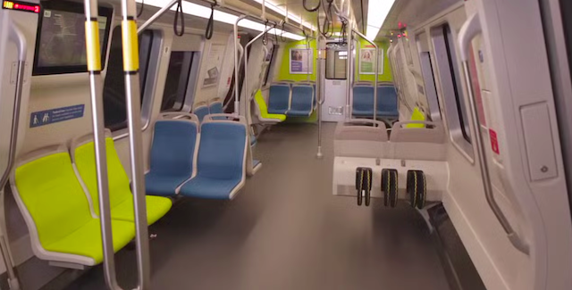 49ers fans will be greeted by these colors on the new BART train cars in San Francisco. (BART.gov)