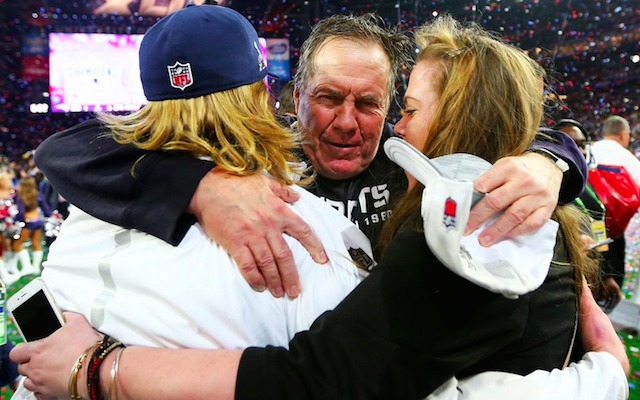 Bill Belichick finally showed some emotion. (Twitter/@SportsCenter)