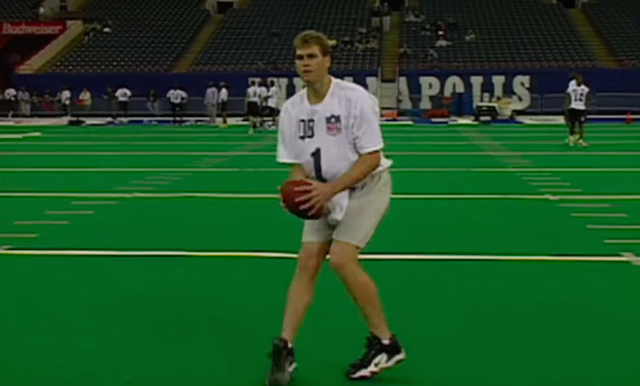 Tom Brady didn't exactly look like a star after the 2000 NFL combine. (NFL)