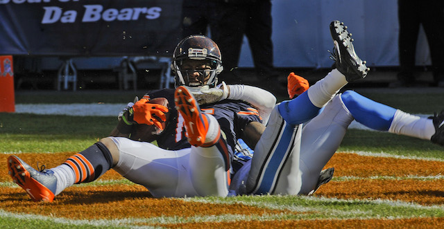 Chicago Bears' Brandon Marshall challenges Detroit Lions fan to