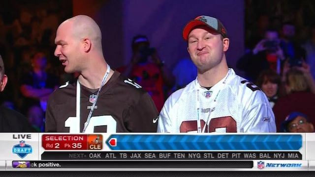 This is how Browns fans reacted when Cleveland didn't draft a wide receiver. (NFL Network)