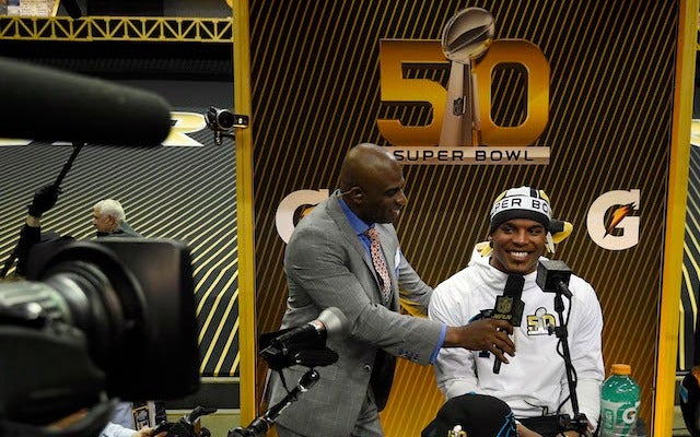 Deion and Cam were on good terms at the beginning of the week. (USATSI)