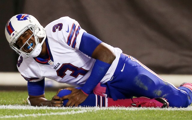 Bills quarterback EJ Manuel left the game with a knee injury in the third quarter on Thursday. (USATSI)