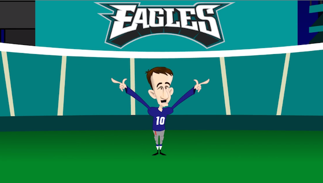 Meet cartoon Eli Manning. (Twitter/@Eagles)