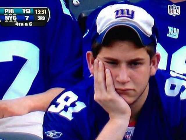 PHOTO: Giants season summed up by one fan's really sad face - CBSSports.com