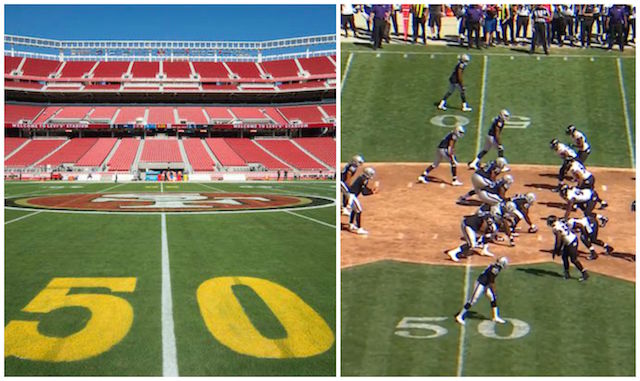 Raiders refuse to paint 50-yard line marker gold at O.co Coliseum