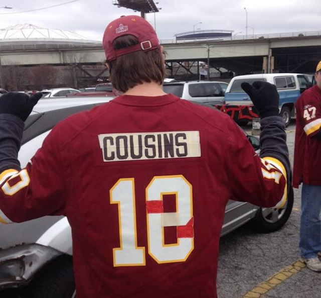 PHOTO: Redskins fan has slightly modified RG3 jersey - CBSSports.com