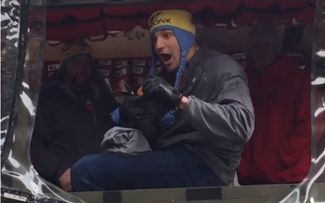 Rob Gronkowski is very happy after fan gives him Fireball