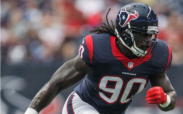 Jadeveon Clowney left the Redskins game early after injuring his knee. (USATSI)