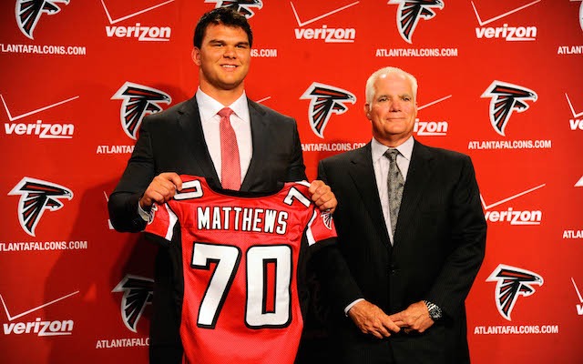 In 2014, the #Falcons selected Jake Matthews over @obj .. How many rings  would they have with this duo instead? #RiseUp #Atlanta