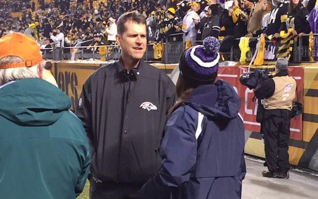 LOOK: Jim, John Harbaugh share brotherly moment after Ravens win -  