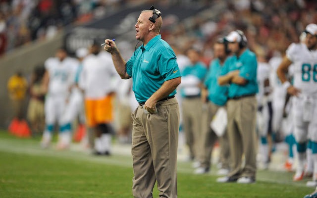 Dolphins offensive line coach Jim Turner was fired on Wednesday. (USATSI)