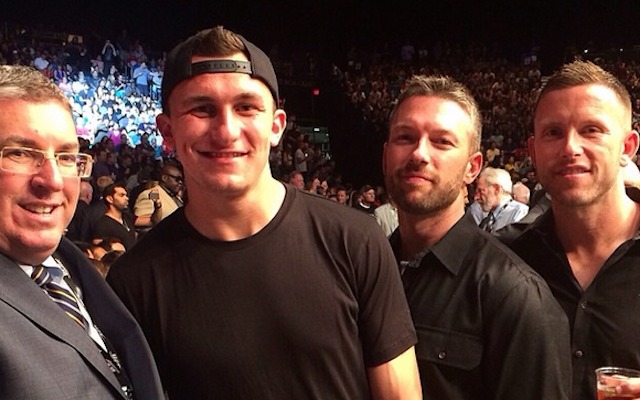 Johnny Manziel left Cleveland to attend a UFC fight in Las Vegas. (Instagram/ryandelucabbcom)