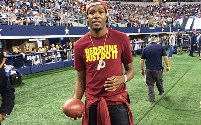 Kevin Durant is at the Redskins-Giants game and we're not going to read  into it