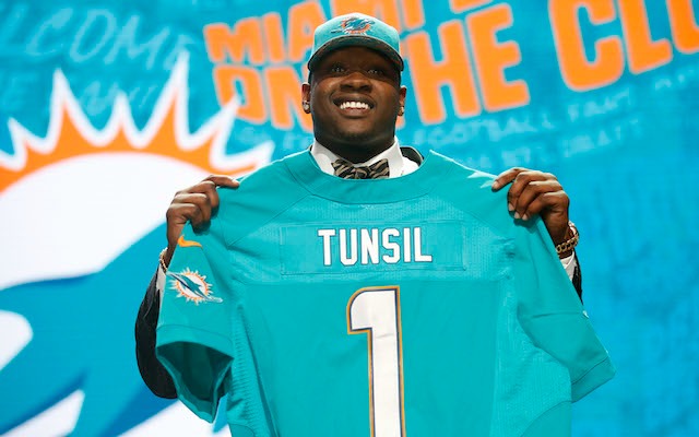 The Dolphins think they know who hacked Laremy Tunsil. (USATSI)