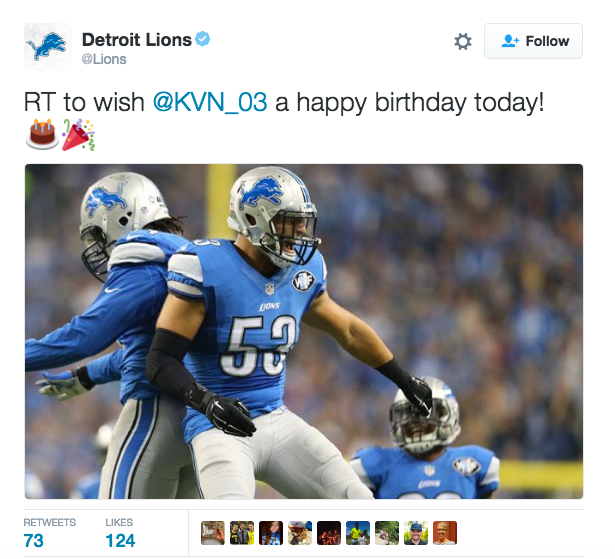 Lions wish Kyle Van Noy a happy birthday — three months late